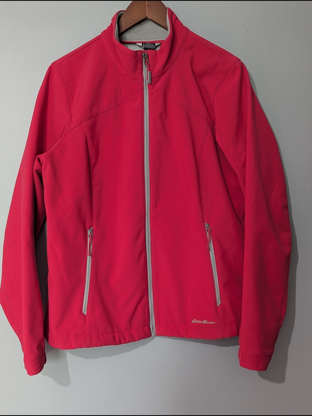 Eddie Bauer Bright Red Lightweight Softshell Rain Jacket Granolachick